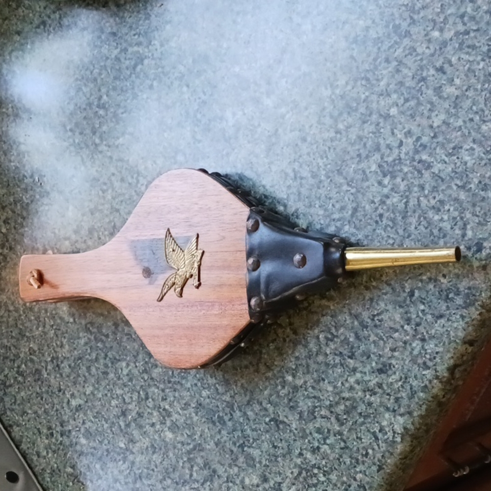 Home Bellows Wood, Leather and Brass